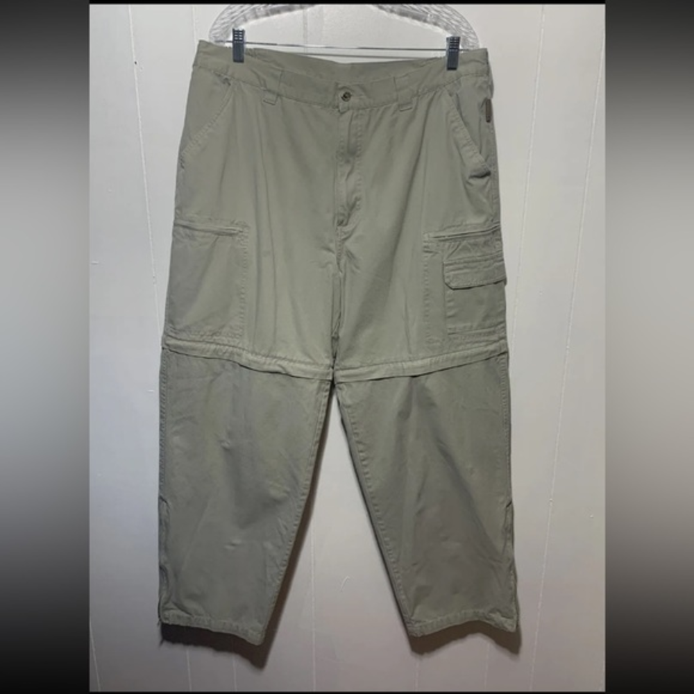Gander Mountain Guide Series Mens 40x30‎ Convertible Cargo Pants Cotton Beige